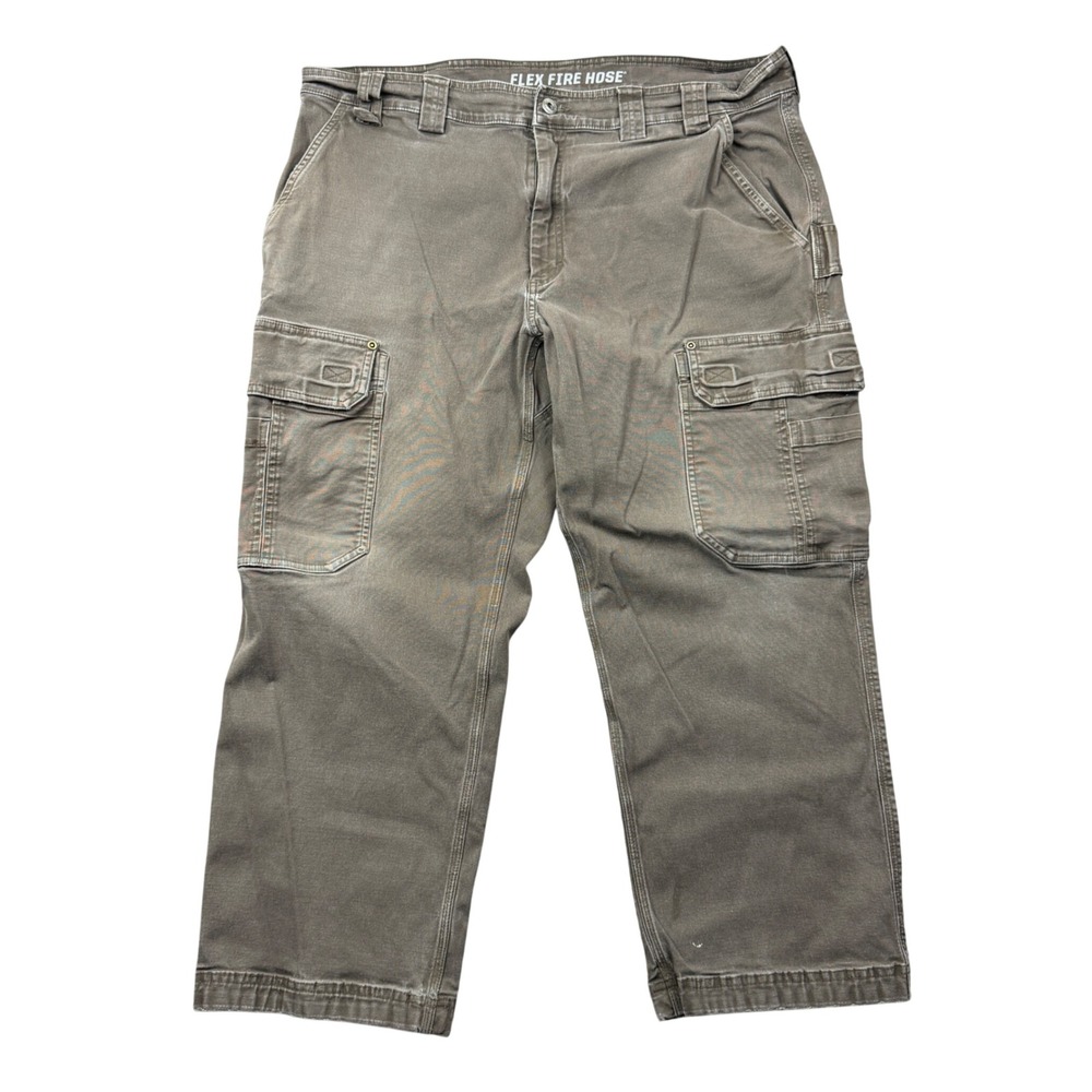 Duluth Trading Co Flex Fire Hose Cargo Pants Brown Men 40x28 (38x26) Relaxed Fit